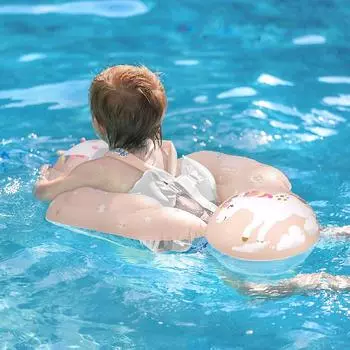 Детский плавательный круг для лежания, детский плавательный круг, кольцо для подмышек, розовый карманный плавательный круг для сидящего пони S розовый