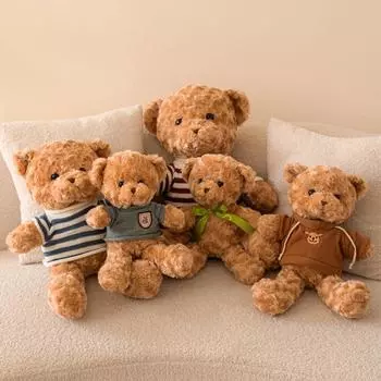 Детский подарок плюшевая игрушка плюшевый мишка кукла фестиваль вечеринка веселый свитер медведь подарок на день рождения мультяшная плюшевая кукла бурый медведь 30cm