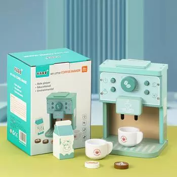 Детский подарок, забавный развивающий Монтессори, ролевые игры, деревянная кухня, роскошный набор кофемашин для игрушек для малышей