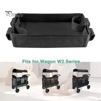 Детский поднос для коляски Wonderfold W1/W2/W4 с 2 подстаканниками, множеством сетчатых карманов, большой вместимостью, пристегивающимся креплением, детский органайзер для автомобиля, перекус в коляске S