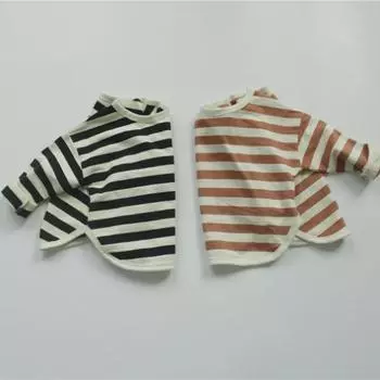 «Детский полосатый свитер с круглым вырезом 2025 года — длинный рукав в корейском стиле для мальчиков и девочек» 130cm