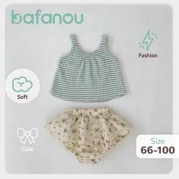 Детский полосатый топ-слинг для девочек от 0 до 3 лет, шорты с принтом, комплект одежды для девочек bafanou 36014 66cm(3-6M)