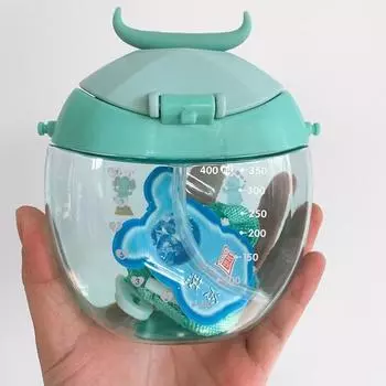 Детский пончик, пластиковый чайник, веревка, чашка для учеников, милая круглая соломинка для детского сада, розово-красная чашка