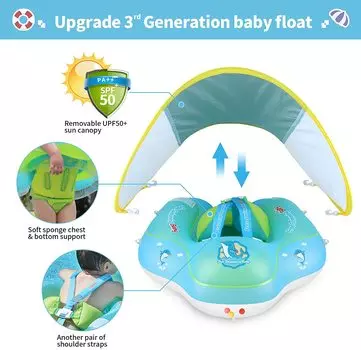 Детский поплавок для плавания, детский надувной поплавок для талии, игрушки для бассейна, детский поплавок, кольцо для лежания, аксессуары для купания для малышей