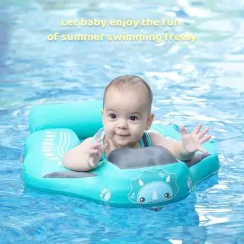 Детский поплавок для плавания Ненадувной водонепроницаемый детский поплавок для плавания с кольцом Удобный для кожи тренажер для плавания с хвостовым поплавком для детей 3–24 месяцев Поплавок для детского бассейна Without Canopy розовый