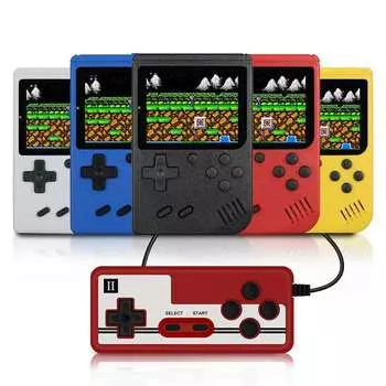 Детский портативный игровой плеер, мини-консоль, встроенный 400 игр, классический ретро-геймпад, подарок для детей красный