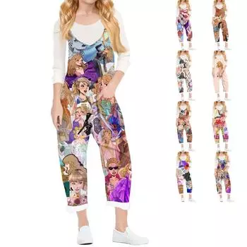 Детский повседневный комбинезон Детский принтованный комбинезон 140 красный