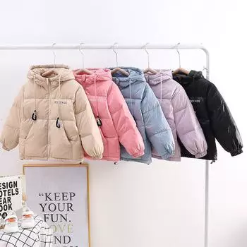 Детский повседневный пуховик, осенне-зимняя одежда для мальчиков и девочек 110cm