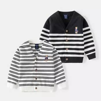 Детский повседневный свитер, осень 2023, свитер-кардиган для мальчика 90cm
