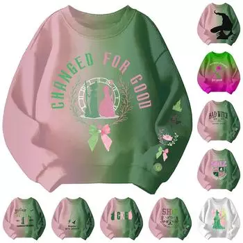 Детский повседневный топ с круглым вырезом и рукавами семь штук с рождественским принтом 100