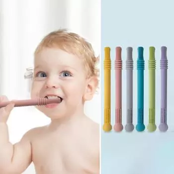 Детский прорезыватель Полый дизайн Антидеформированный Безопасный Без запаха Удобный термостойкий Ультра-мягкий Легко захватываемый Противоскользящий детский прорезыватель Игрушка для домашнего использования серый