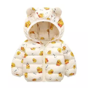 Детский пуховик для девочек зимой, легкий и тонкий. 80cm