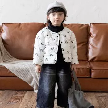 Детский пуховый жилет, новый легкий пуховый жилет для мальчиков и девочек, двухсторонний жилет, подкладка, круглый вырез 90cm