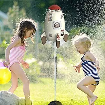 Детский разбрызгиватель игрушка водный всплеск игры на открытом воздухе для летних садовых газонов регулируемая вода жёлтый