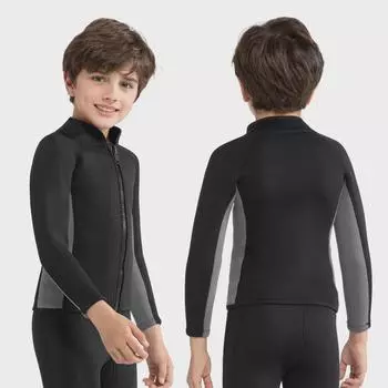 Детский раздельный гидрокостюм: 3 мм/2 мм Теплая и солнцезащитная защита для водных видов спорта Size 4