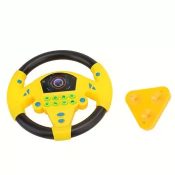 Детский развивающий руль Copilot Music для детей, интеллектуальная игрушка (желтый) жёлтый