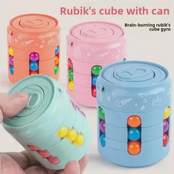 Детский развивающий вращающийся шар «Волшебные бобы»: Игрушка для снятия стресса в форме кубика Рубика в форме младенца