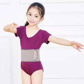 Детский регулируемый пояс для поддержки талии, сетчатый дизайн, дышащий тренировочный пояс для балета, танцевальный протектор, брюшная полоса для спины розовый