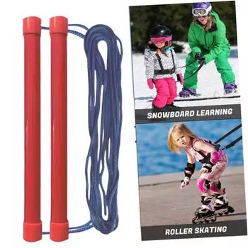 Детский ремень для лыжного ремня с ручкой регулировки скорости. Простой в использовании лыжный ремень для тренера. Спортивные аксессуары. красный