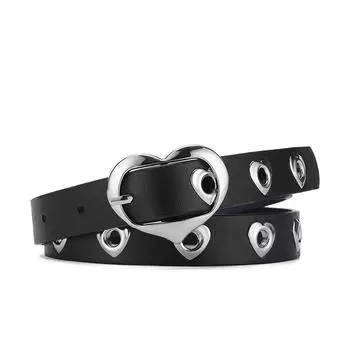 Детский ремень, модная пряжка в форме сердца, ремень для девочек, тонкий ремень для студентов, симпатичный ремень для мальчиков, ремень из полиуретана, школьные принадлежности, ремни для подростков 80cm