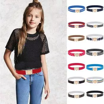 Детский ремень, украшение для девочек, юбка, эластичный, мужской и женский, регулируемый эластичный молодежный ремень для отдыха One Size