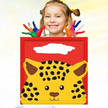 Детский рисунок маслом по номерам, 20x20 см, для детей, развитие хобби, ручная роспись, обучение рисованию детей 20x20cm no Frame