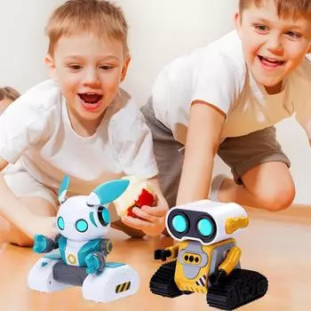 Детский робот с дистанционным управлением, индукционная имитация, многофункциональный интеллектуальный электрический робот для домашних животных, дистанционное управление One Size