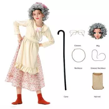 Детский ролевой костюм для вечеринки из 6 предметов 120 жёлтый