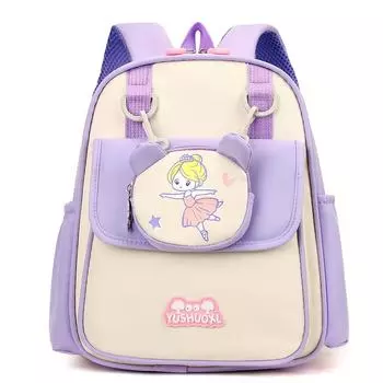 Детский рюкзак для детского сада для мальчиков и девочек, мультяшный рюкзак, детский рюкзак для прогулок фиолетовый