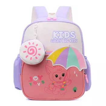 Детский рюкзак для детского сада для мальчиков и девочек, рюкзак с цветовым контрастом, легкий мультяшный рюкзак арбуз красный