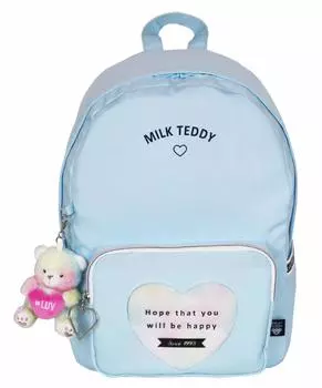 Детский рюкзак для девочек Heart Teddy D Pack, рюкзак светло-голубой [Matsumura Shoten] [Milk Teddy] sle-614 светло-синий