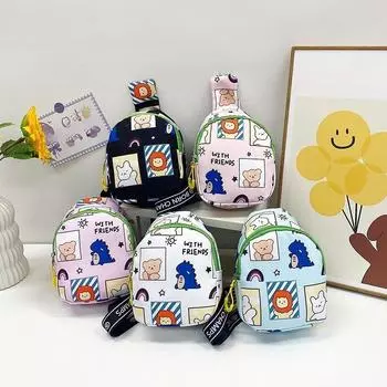 Детский рюкзак с милым мультяшным котом, сумка-мессенджер, кошельки для монет, сумки для мальчиков и девочек, мини-сумка на плечо для школы, детский рюкзак белый