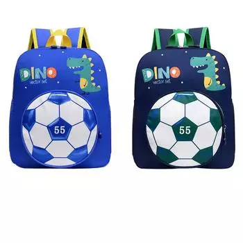 Детский рюкзак с принтом динозавра из мультфильма, милый школьный рюкзак, студенческая сумка в футбольном стиле