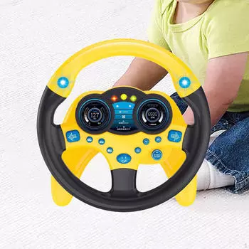 Детский руль для заднего сиденья автомобиля Подарки на день рождения Координация рук и глаз Звуковая игрушка Ролевые игры розовый