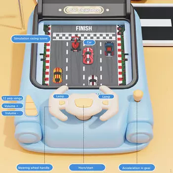 Детский руль, игрушечный контроллер вождения, имитация автомобильной игры для синий