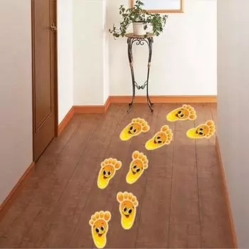 Детский сад, детские наклейки на стену с героями мультфильмов, украшение дома, популярные милые ножки в форме лестницы, 2 шт./компл., следы S красный