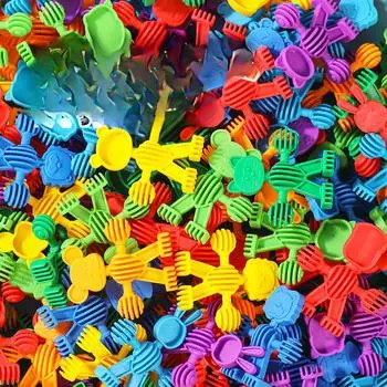 Детский сад Мягкие пластиковые строительные блоки Животные Детские эльфы строительные блоки Злодей Пластиковые головоломки Игрушки 35*28*18cm