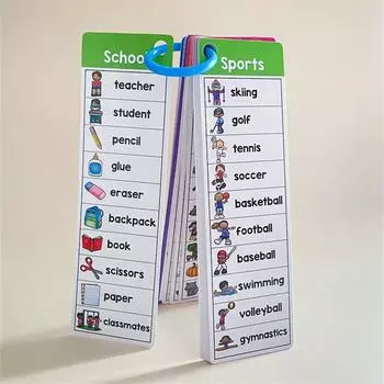 Детский сад Начальная школа Английский словарь Времена года Погода Животные Ежедневный словарь персонажей Карточки Учебные пособия onesize