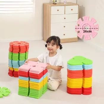 Детский сад Очень большая геометрическая снежинка Обучающая игрушка Сенсорная интеграция Родитель-ребенок Интерактивная головоломка Уличный Большие строительные блоки