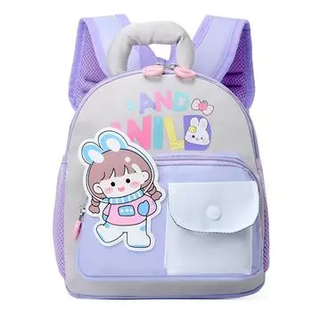 Детский сад школьная сумка с рисунком животных из мультфильмов рюкзак для первого и второго класса легкий детский рюкзак королевский синий