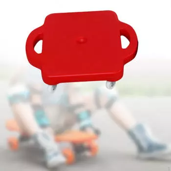 Детский самокат, доска для сидения, детский тренажер для сидения с ручками для спортзала красный