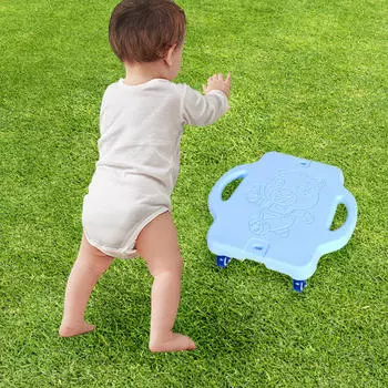 Детский самокат с колесами, портативное спортивное оборудование для использования в помещении и на улице синий