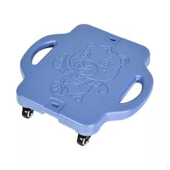 Детский самокат с роликами для использования в помещении и синий