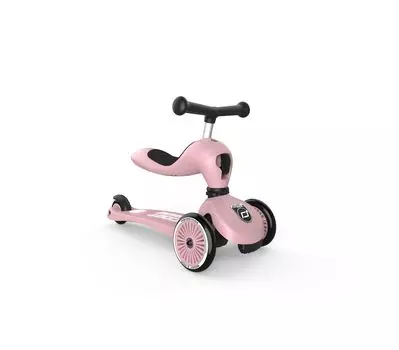 Детский самокат Scoot Ride Highway Kick 1 Rose Kickboard Трехколесный велосипед с оригинальной гарантией на продукт и [включая японский язык] ярко-розовый