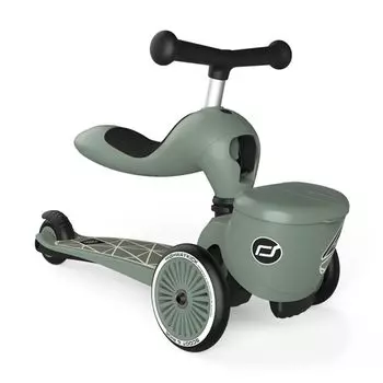 Детский самокат Scoot Ride Highway Kick 1LS, трехколесный велосипед, оригинальный продукт и [японская гарантия] (Зелёная линия)