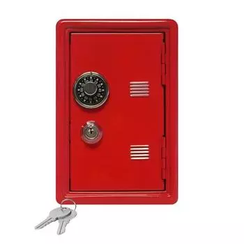 Детский сейф для монет с однозначным кодовым замком и ключом, металлическая мини-банка для сбережений денег, сейф для детей, подарки