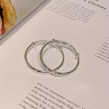 Детский серебряный браслет S999, полностью серебряный подарок на день рождения для ребенка, детский браслет, бамбуковый шарнир, простой браслет из чистого серебра 20g