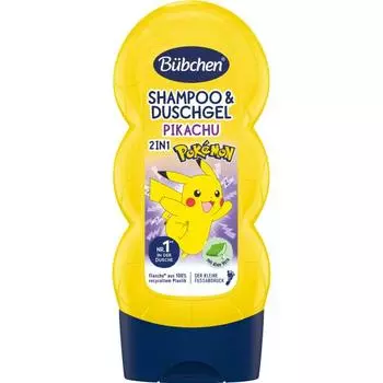 Детский шампунь и гель для душа Bubchen 2в1 Покемон Пикачу 230 мл
