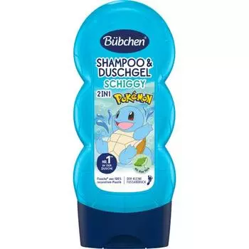 Детский шампунь и гель для душа Bubchen 2в1 Покемон Сквиртл 230мл