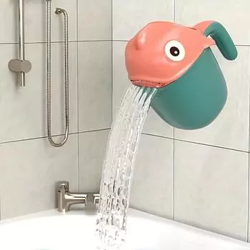 Детский шампунь, милый мультяшный детский шампунь в форме акулы, совок для душа и ванны для новорожденных, 6,3 дюйма/16 см